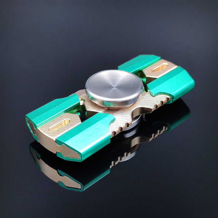 [6013] Brass and Aluminium Starship Fidget Spinner - Taffu Craft Studio